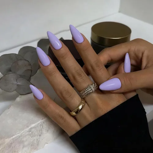 Vista 45 de 48 piezas de uñas postizas a presión color burdeos, uñas falsas en forma de almendra, pegamento para uñas, uñas de longitud media