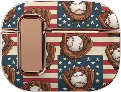 Vista 17 de Funda de plástico compatible con Airpods Pro 2, hongos de puntos rojos, piel protectora con bloqueo