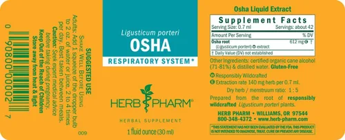 Vista 8 de Herb Pharm Gotas de extracto líquido de raíz OSHA para apoyo respiratorio, 1 onza