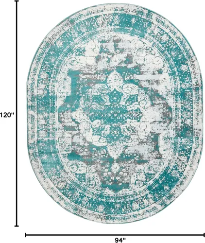 Vista 337 de Unique Loom Colección Sofia - Alfombra de área Salle Garnier (7' 1" x 10' Rectángulo, Borgoña/ Marfil)