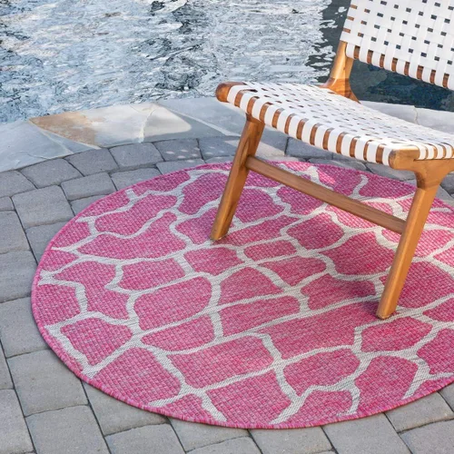 Vista 16 de Unique Loom Outdoor Safari Collection - Alfombra de área - Jirafa (2' x 6' 1" camino, azul/gris)