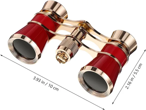 Vista 2 de ULTECHNOVO Lentes de ópera de 3 x 25 pulgadas, mini binoculares compactos, ligeros, anteojos de teatro con cadena para adultos, niños, mujeres