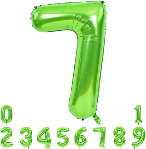 Vista 16 de TONIFUL Globos verdes del número 0 de 40 pulgadas, decoración de año nuevo 2027