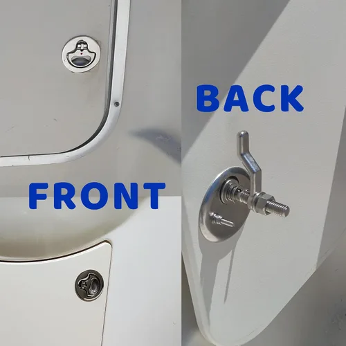 Vista 6 de MX Boat Cam Latch Marine Hatch Flush Pull Handle 316 Stainless Steel