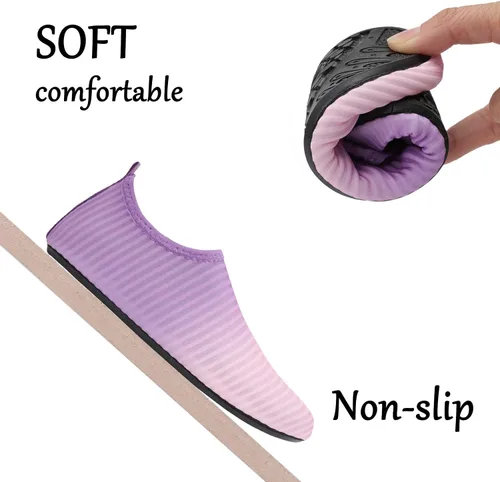 Vista 4 de Joinfree - Zapatos acuáticos de natación para niños y niñas, calcetines acuáticos de secado rápido, zapatos con sensación de pies descalzos