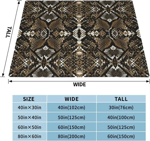 Vista 2 de Manta cómoda para cama, sofá, mantas de franela para todas las estaciones y mantas compatibles con piel de serpiente fresca, mantas de microfibra