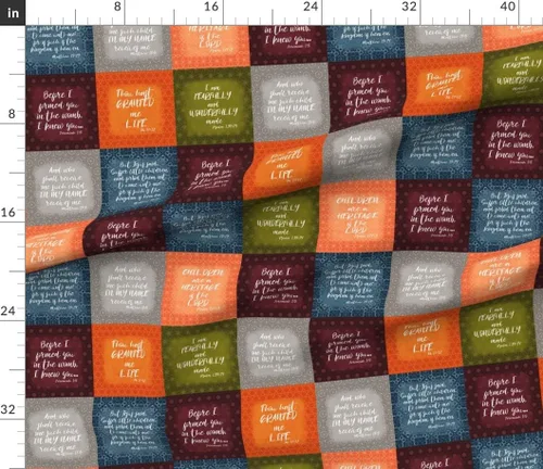 Vista 3 de Spoonflower Tela Versículo de la Biblia Wholecloth Cheater on Petal