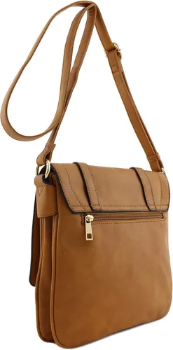 Vista 3 de ALYSSA Bolsa cruzada con doble compartimento y solapa grande