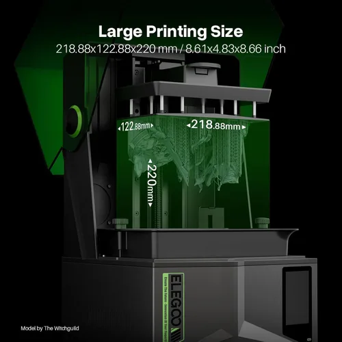 Vista 6 de Impresora 3D de resina ELEGOO Saturn 4 12K, impresora de resina Mono LCD de 10 pulgadas con sensor mecánico inteligente, nivelación automática
