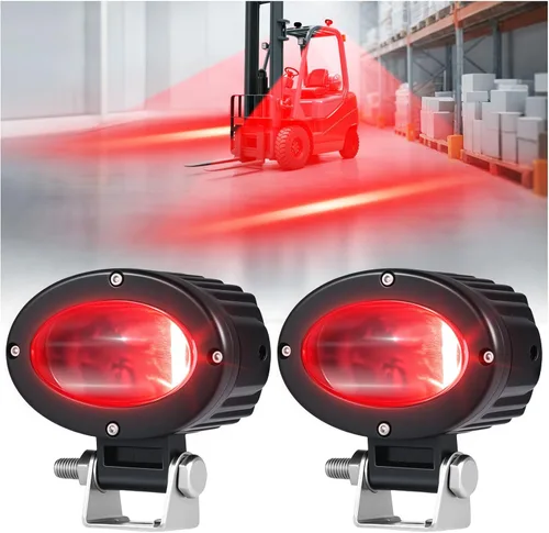 Vista 11 de eTzone Nueva carretilla elevadora LED luz azul luz de línea recta carretilla elevadora luz de seguridad 10W DC 10-80V Almacén Área peligrosa