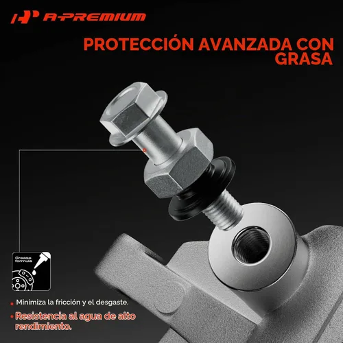 Vista 4 de A-Premium Conjunto de Pinza de Freno de Disco con Soporte Compatible con Modelos Mazda - 3 2008-2013, 3 Sport 2010-2013, 5 2008-2010/2012-2015
