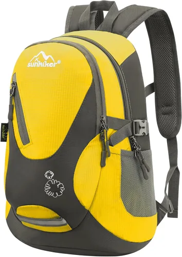 Vista 10 de sunhiker Pequeña mochila de senderismo para mujeres y hombres, 20L, ligera, mochila de viaje, mochila casual para ciclismo, acampar al aire libre