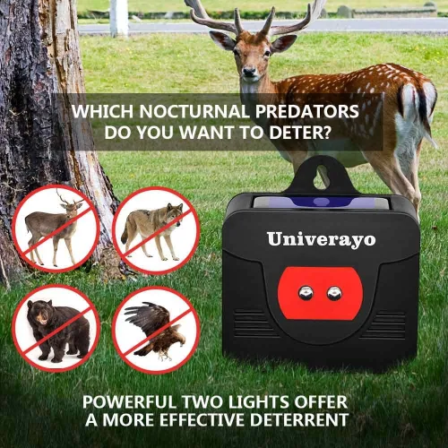 Vista 7 de Coyote Disuasorio Solar Depredador Control Light Deer Repelente Dispositivo repelente de ciervos para animales nocturnos Zorro Skunk Raccoon