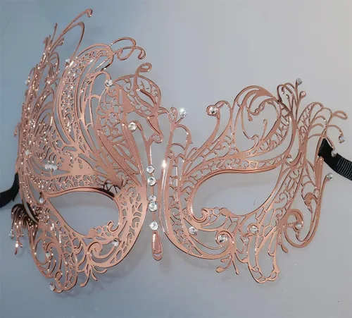 Vista 4 de Thmyo Paquete de 2 máscaras para parejas, carnaval veneciano, Mardi Gras, máscara de baile