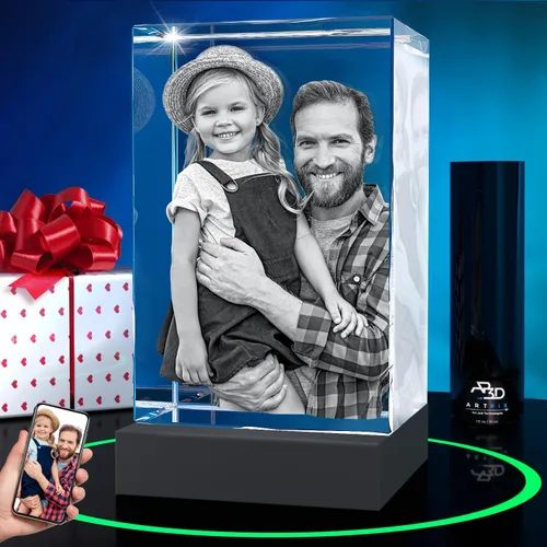 Vista 28 de ArtPix 3D Foto de cristal, regalos personalizados de Navidad para esposa, mujer, mamá, ella, él, hombres, madre, abuela, gran regalo personalizado