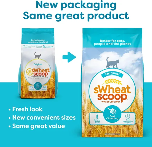 Vista 3 de swheat Scoop fast-clumping all-natural Aserrín para gatos
