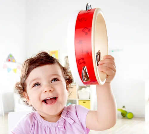 Vista 6 de Hape Juego de percusión junior Juego de instrumentos de percusión de madera de 3 piezas para niños pequeños, E0615