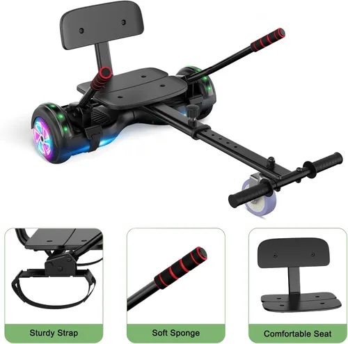 Vista 2 de CBD Patinete con luces LED Corlorful, ruedas de 6.5 pulgadas, scooter doble de 300 W para niños, niñas, niños y adultos, todas las edades