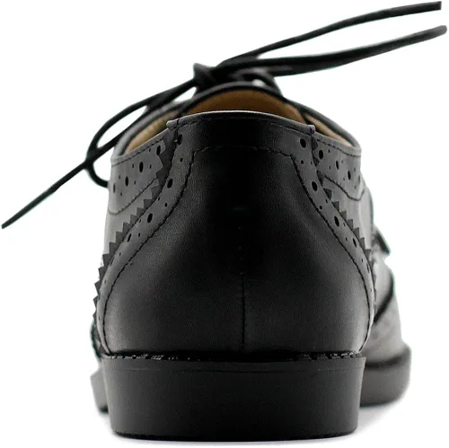 Vista 4 de Ollio Zapatos planos para mujer Wingtip Lace Up Oxfords