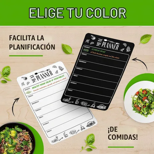 Vista 6 de Planificador magnético de comidas para refrigerador de 8.5 x 12 pulgadas