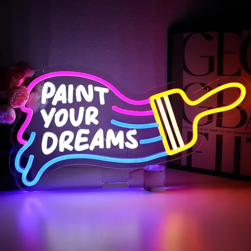 Vista 11 de Dream Big Little Cowboy - Letrero de neón para decoración de pared, letrero LED de sombrero de vaquero para habitación, luces de neón occidentales