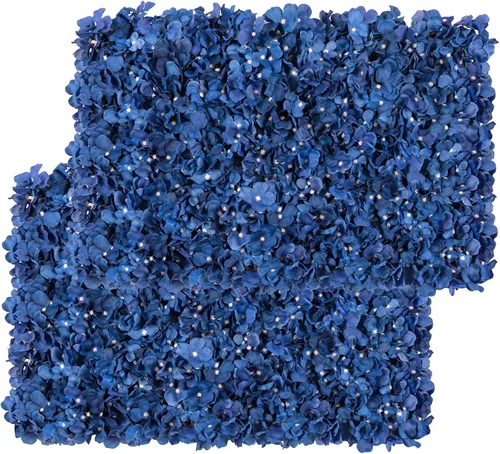 Vista 12 de U'Artliens - Juego de paneles de pared de flores, telón de fondo de pared artificial de 24 x 16 pulgadas, panel floral de hortensias de seda 3D