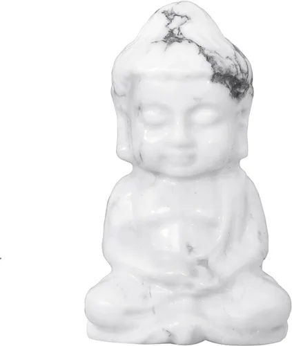 Vista 6 de Figura de cristal de Buda de cristal, 2 pulgadas, tallada a mano, piedra de bolsillo, decoración del hogar, ojo de tigre Ojo de tigre marrón