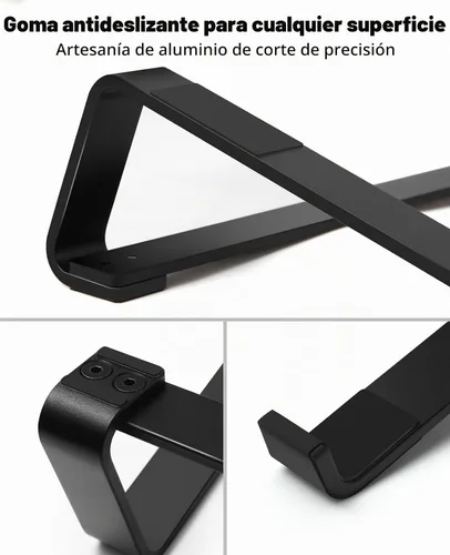 Vista 3 de Thibault - Soporte de aluminio para laptop para escritorio - Diseño ergonómico de enfriamiento - Compatible con MacBook Air