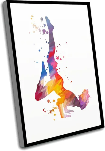Vista 9 de Pósters inspiradores deportivos, decoración de habitación de niños para dormitorio, arte de pared de yoga para niña negra, decoración de yoga