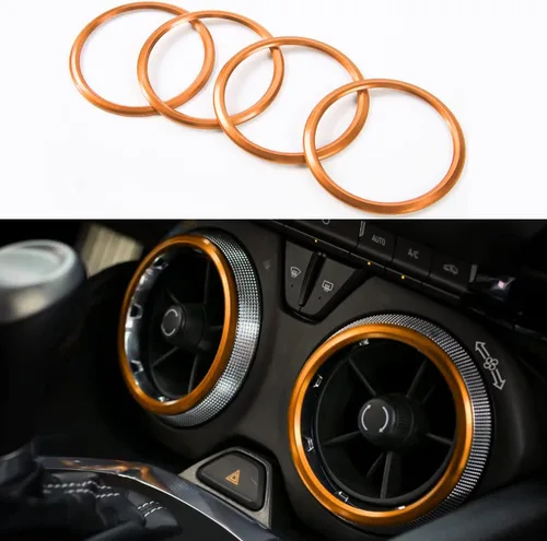 Vista 10 de para accesorios de Camaro AC Manija de aire acondicionado Cubierta de ventilación de salida para Chevrolet Camaro 2016, 2017, 2018, 2019, 2020 Azul