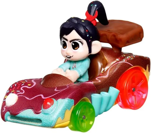 Vista 4 de Hot Wheels RacerVerse HKB88-4B10 - Vehículo fundido a presión con controlador Vanellope escala 1:64