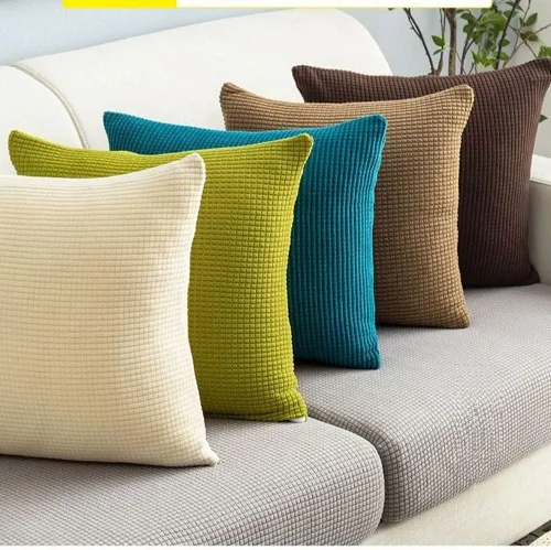 Vista 2 de Funda de almohada para sofá, funda cuadrada de cojín de 45 x 45 pulgadas, color gris, funda para almohada de sofá, fundas de cojín de sofá