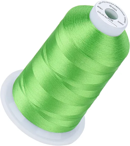 Vista 43 de Simthread 5500 yardas de hilo de bordar, 5000M de alto rendimiento 40WT 100% hilo de poliéster – 170+ colores vívidos, clasificado de alta velocidad