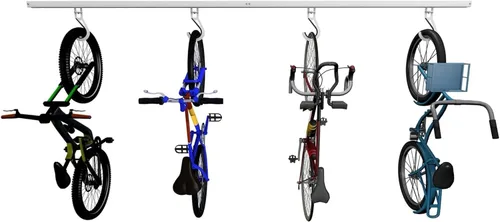 Vista 3 de E-Z Garage Storage Bike Slide Pro - Portabicicletas de techo, capacidad