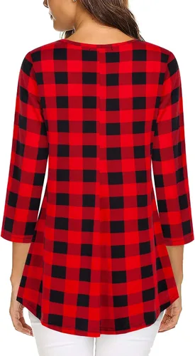 Vista 3 de Tencole Camisas de manga 34 para mujer, túnica elegante, ropa casual con estampado floral
