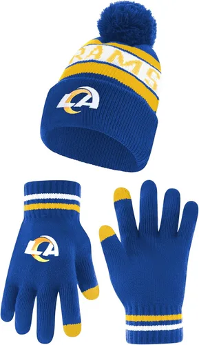 Vista 19 de Ultra Game Adults NFL Official Super Soft Winter Beanie Knit Hat With Warm Touch Screen Gloves