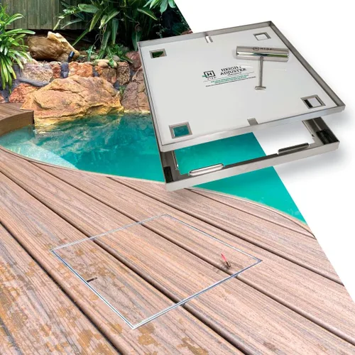 Vista 6 de HIDE Kit de cubierta de tapa de espumadera de piscina de lujo, tapa oculta de lujo de 12 pulgadas