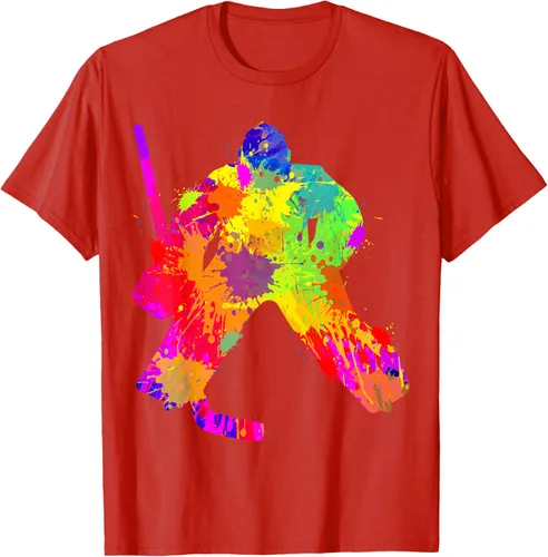 Vista 84 de Camiseta de hockey de hockey sobre hielo, Negro