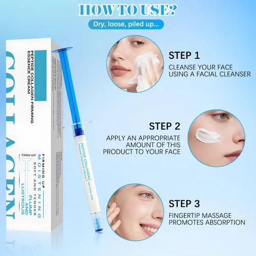 Vista 7 de Colágeno polipeptídico, crema de esencia elástica de colágeno polipéptido, loción reafirmante y lifting micromolecular para tensar la piel