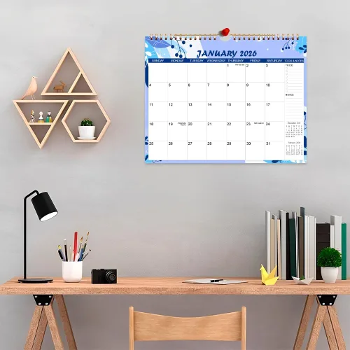Vista 7 de Calendario 2026-2027 – Calendario de pared de enero de 2026 a junio de 2027, planificador mensual de 18 meses con diseños de temporada