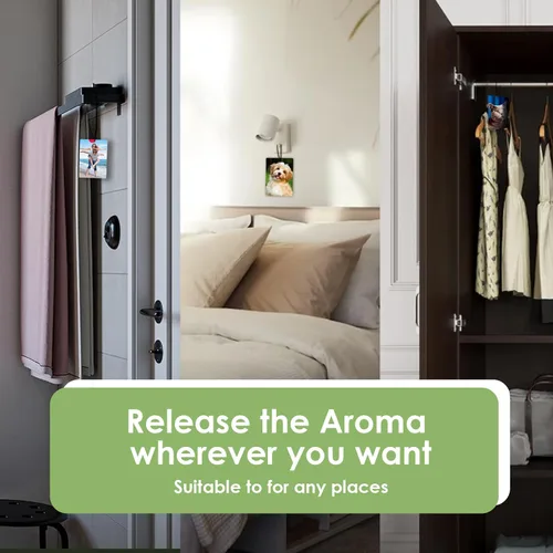Vista 5 de Ambientador personalizado para automóvil – Ambientador de aire personalizado con foto de doble cara, ambientadores con olor con imagen para armario
