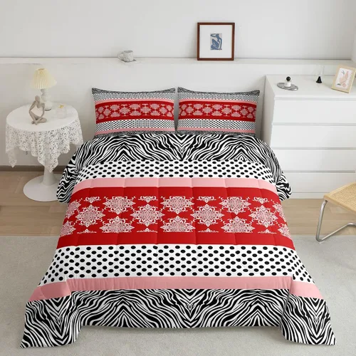 Vista 10 de Juego de ropa de cama individual de piel de cebra, guepardo y leopardo, para niños y adultos, juego de edredón de piel de animales salvajes