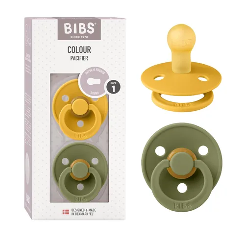 Vista 145 de BIBS - Paquete de 2 chupetes para bebés, goma natural libre de bisfenol A (BPA), hechos en Dinamarca, para niños de 0-6 meses, azul pastel