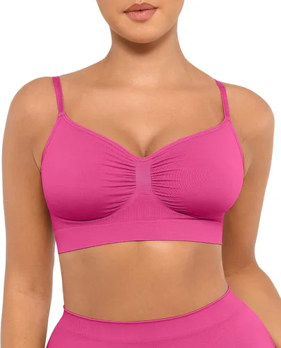 Vista 16 de FeelinGirl Bralettes para mujer con soporte, sujetadores cómodos sin aros, sin costuras, para uso diario