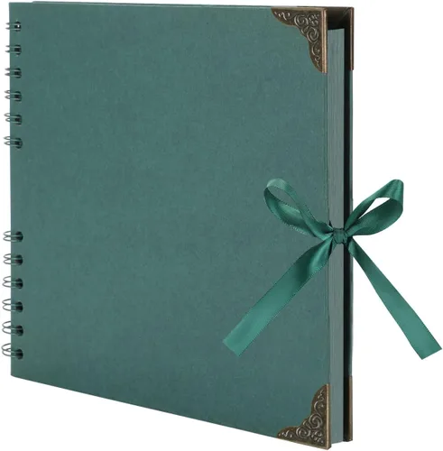 Vista 13 de LOYAL BOOK Álbum de recortes (8 x 8 pulgadas) Álbum de recortes 60 páginas, ideal para tus álbumes de recortes, álbumes de fotos familiares de boda