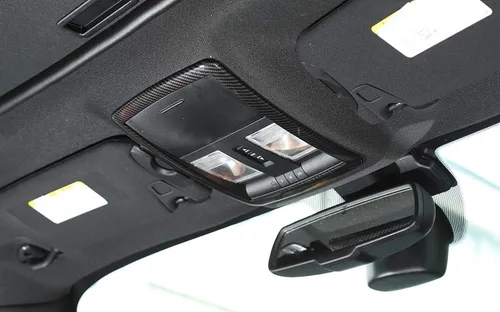 Vista 2 de GZXinWei Cubierta de luz de lectura delantera de fibra de carbono para Dodge Challenger 2010-2023 Trim Frame Accesorios interiores