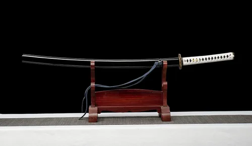 Vista 2 de Espada Katana de tajo completo, espadas de samurái reales y afiladas hechas a mano, espada de anime de 41 pulgadas
