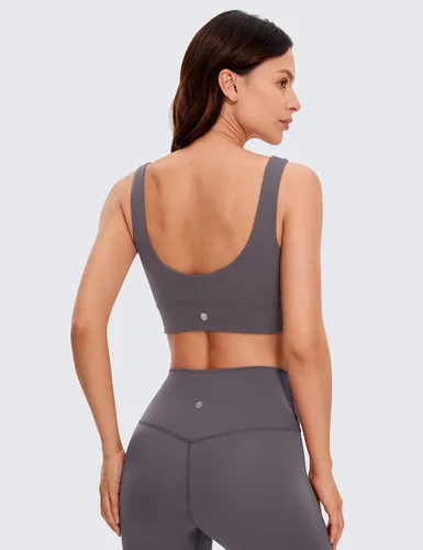 Vista 65 de CRZ YOGA Butterluxe - Brasier deportivo con espalda en U para mujer, cuello redondo, acolchado, de bajo impacto, para yoga, entrenamiento