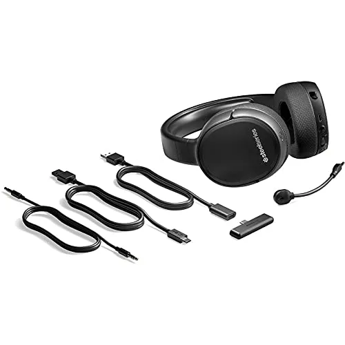 Vista 4 de SteelSeries Arctis 1 Wireless Gaming Headset for Xbox USB-C Wireless Detachable ClearCast Microphone for Xbox One, Series X, PS4PS5, PC, Nintendo