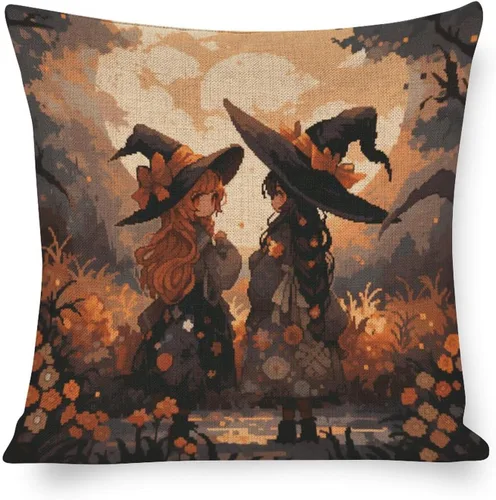Vista 10 de Fundas de almohada decorativas con diseño de calabaza blanca en acuarela para sofá, muebles de patio, decoración del hogar, 16 x 16 pulgadas